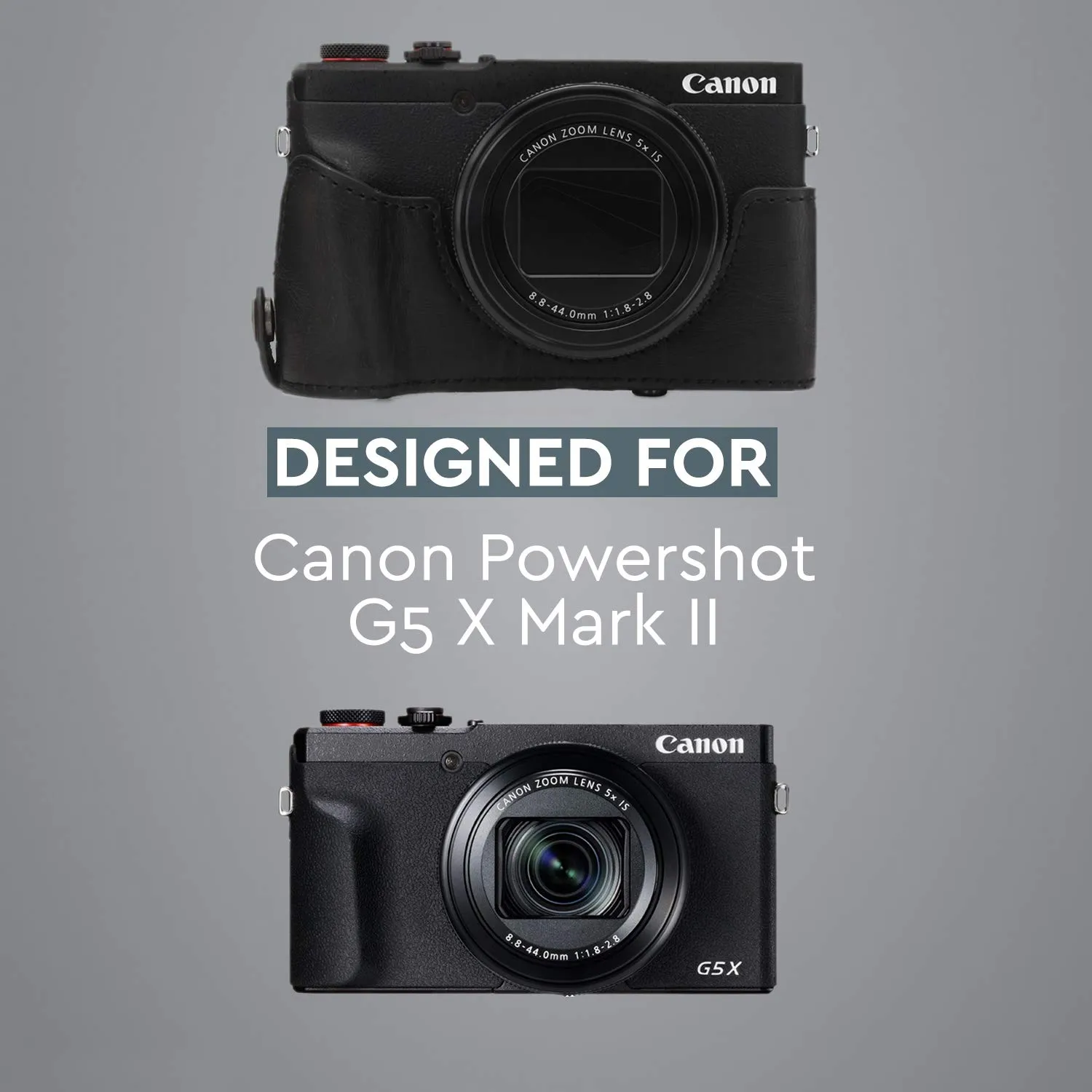 MegaGear Canon G5 X Mark II custodia pelle nera Ever Ready