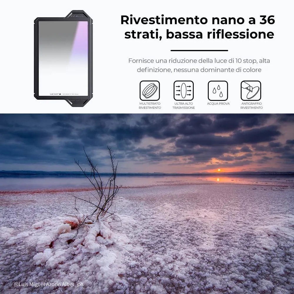 K&F Concept Nano-Xcel Pro kit portafiltri GND8 ND1000 CPL vetro
