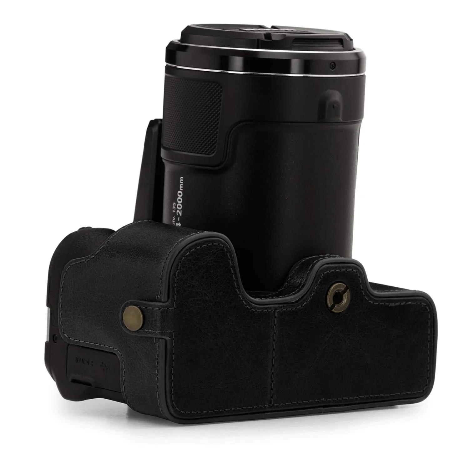 MegaGear Nikon P950 custodia fotocamera pelle marrone