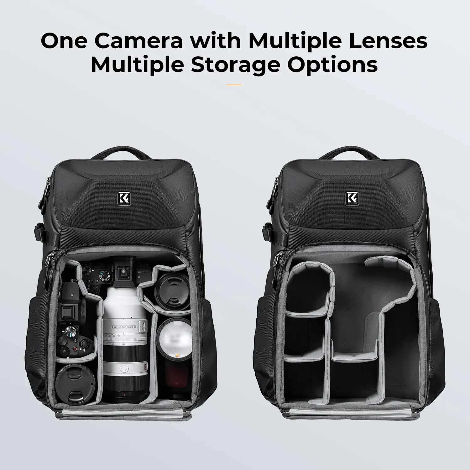 K&F Concept zaino fotocamera 20L impermeabile reflex