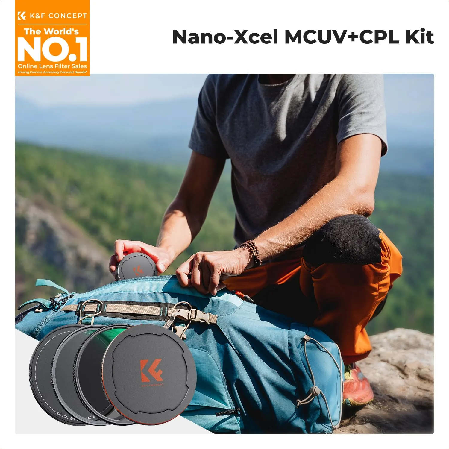K&F Concept Nano-Xcel Kit Filtri UV+CPL 82mm antiriflesso