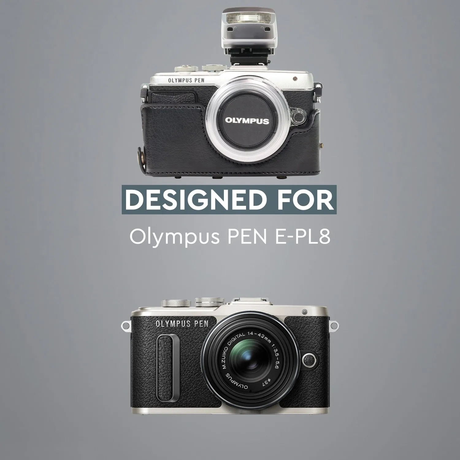 MegaGear MG917 Custodia Olympus PEN E-PL8 Nero Ever Ready