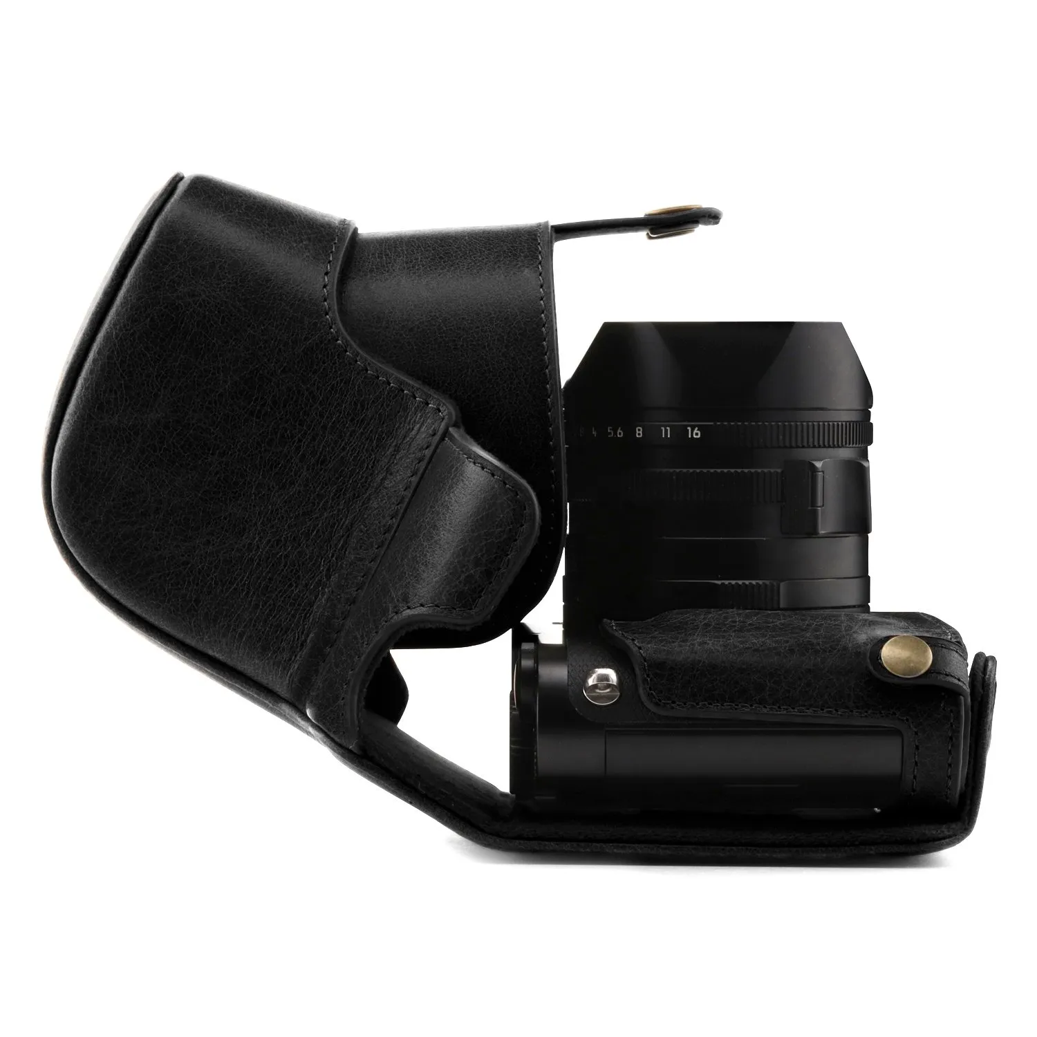 MegaGear Ever Ready custodia Leica Q Q-P Typ 116 nera pelle