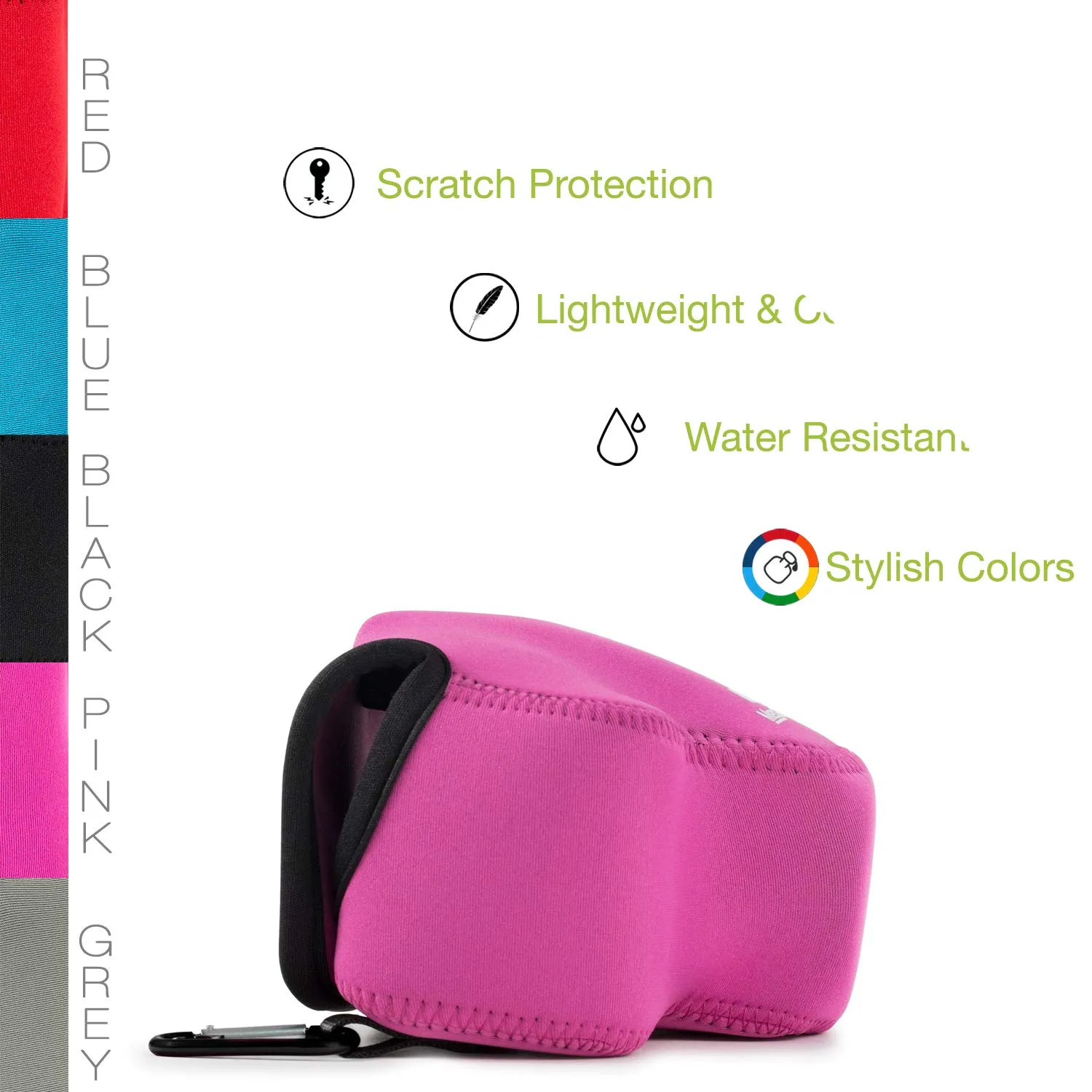 MegaGear Custodia in neoprene Nikon Coolpix L840 rosa ultra leggera