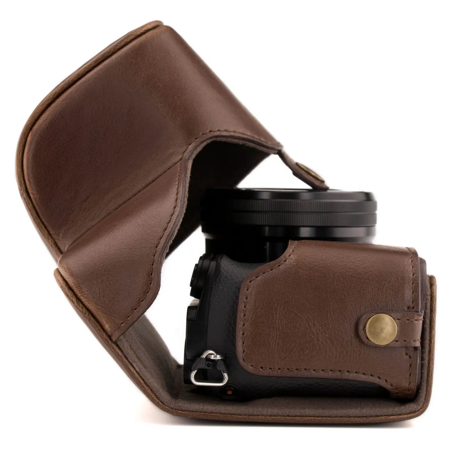 MegaGear Ever Ready A5100 A5000 custodia fotocamera marrone scuro