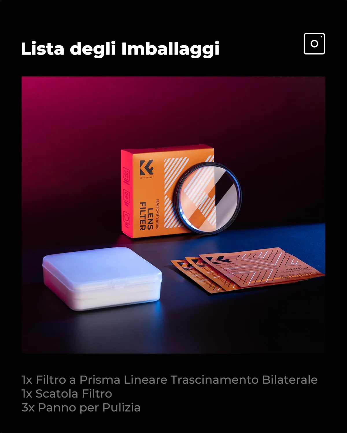 K&F Concept Nano Filtro Prisma Bilaterale 82mm
