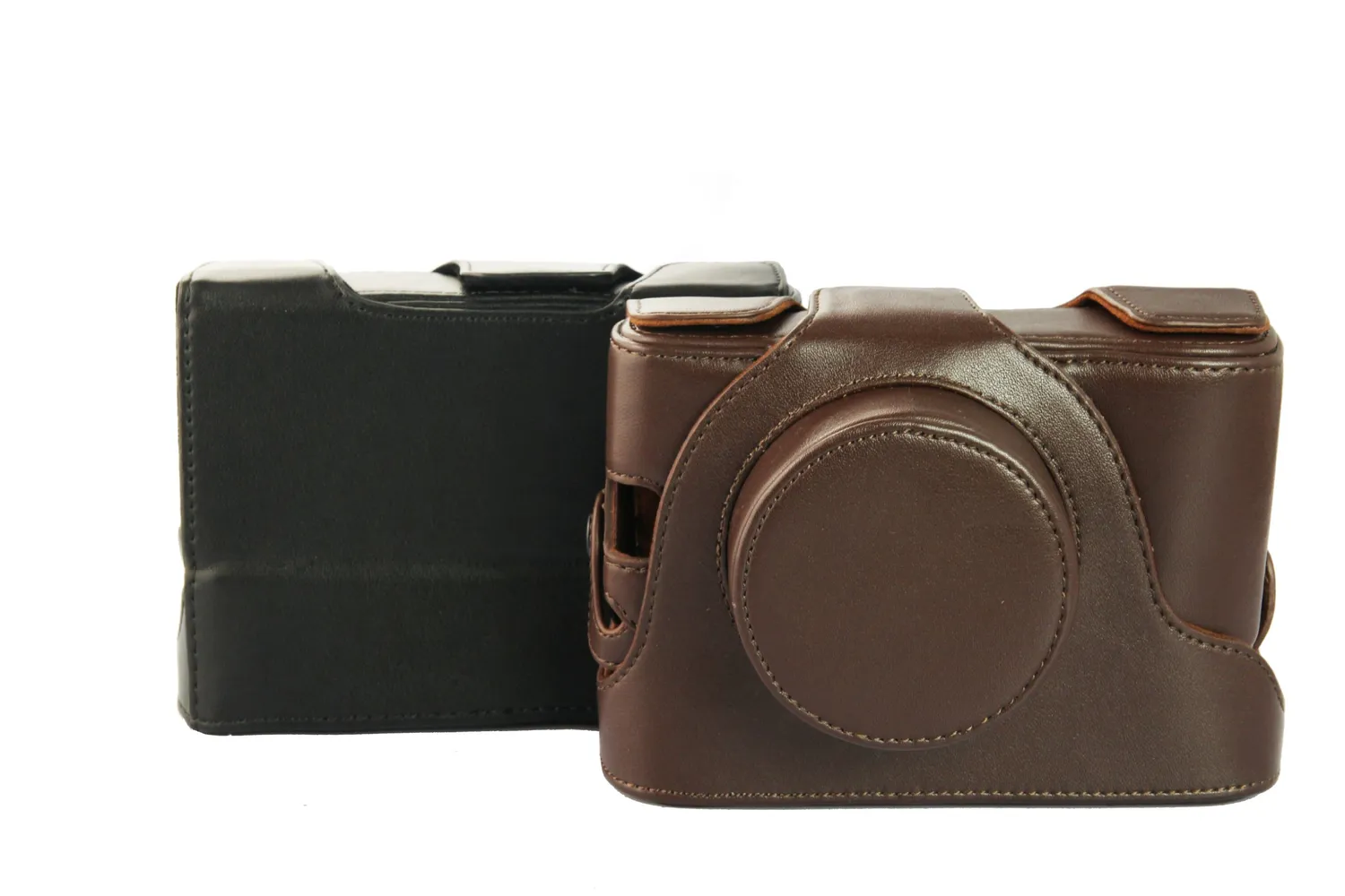 MegaGear Ever Ready Custodia Fotocamera X100S Marrone Scuro ecopelle