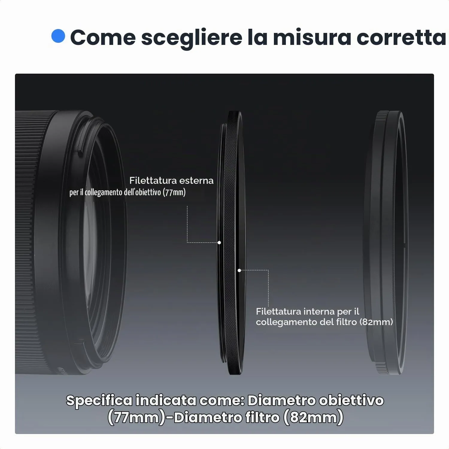 K&F Concept Anello Adattatore Magnetico Filtri 67mm-77mm