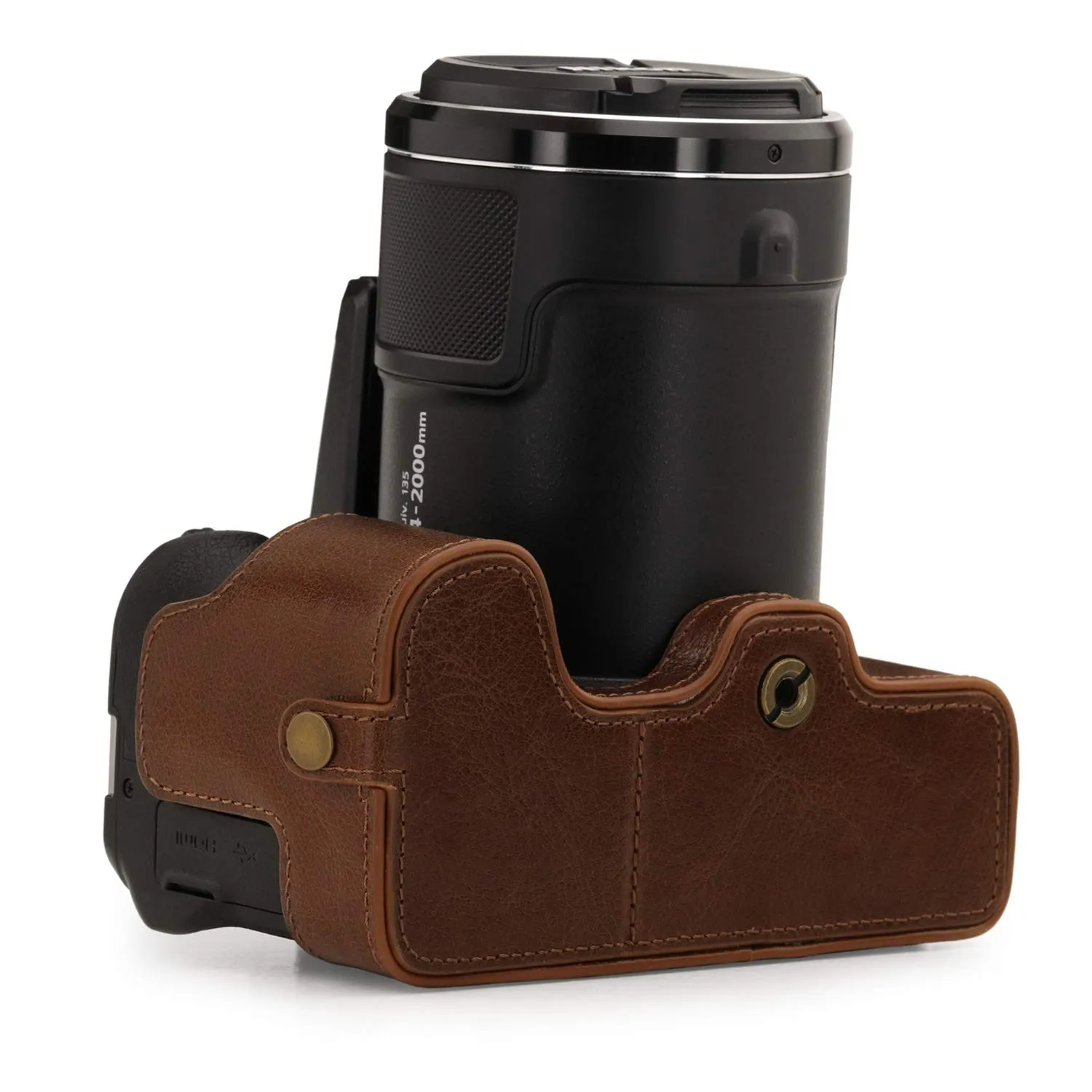 MegaGear Coolpix P950 half case fotocamera in pelle