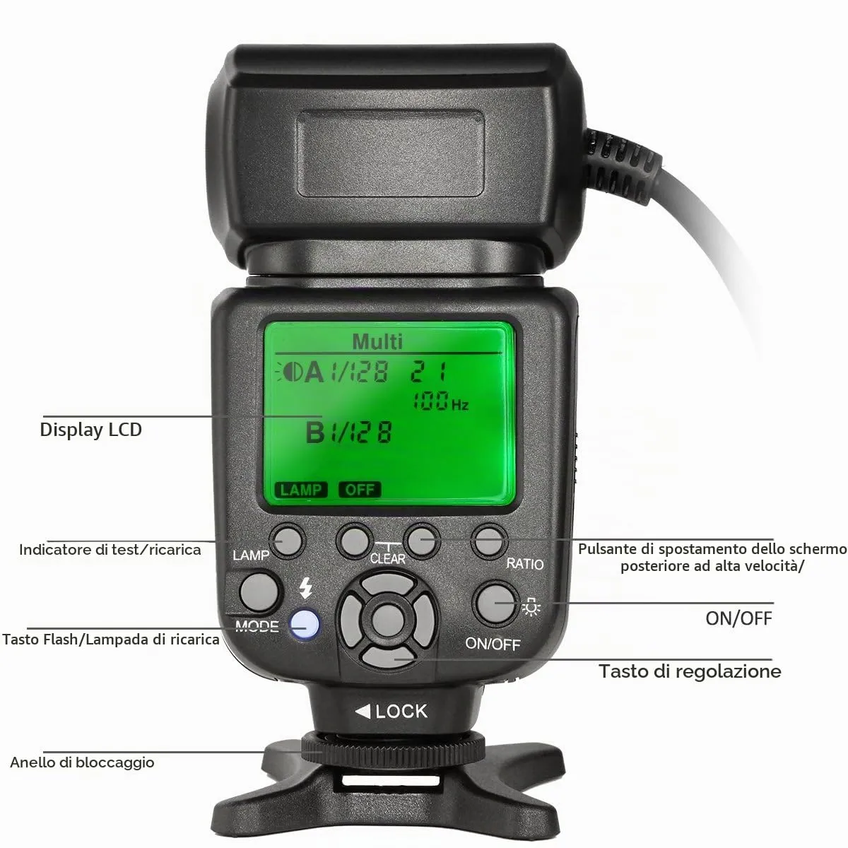K&F Concept Flash Anulare Macro TTL Canon luce LED