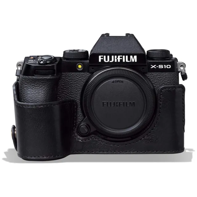 MegaGear Ever Ready X-S10 custodia vera pelle nera Fujifilm