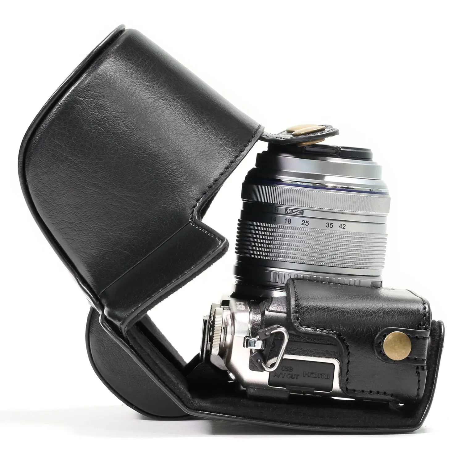 MegaGear MG917 Custodia Olympus PEN E-PL8 Nero Ever Ready