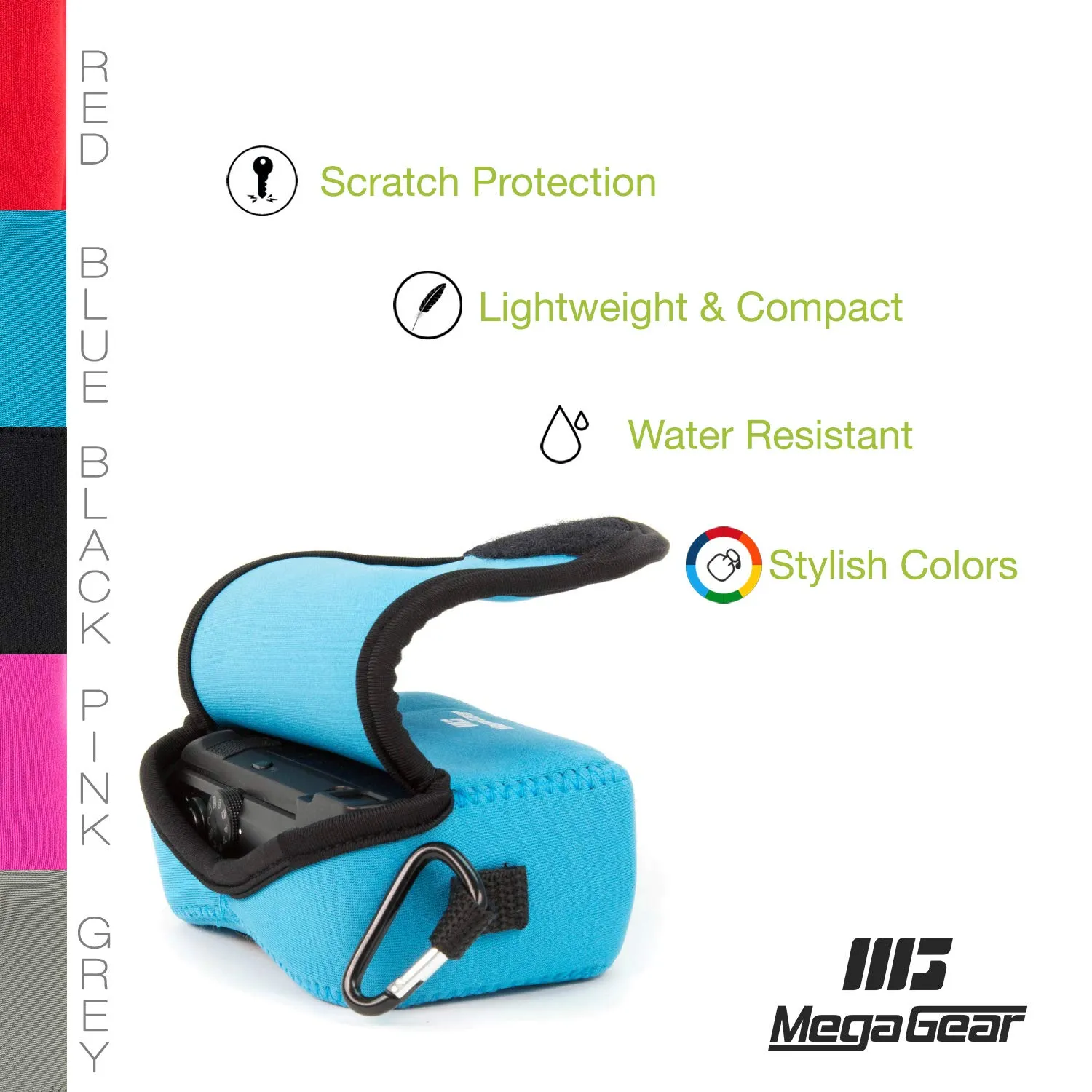 MegaGear MG1247 Custodia Neoprene Canon PowerShot Blu