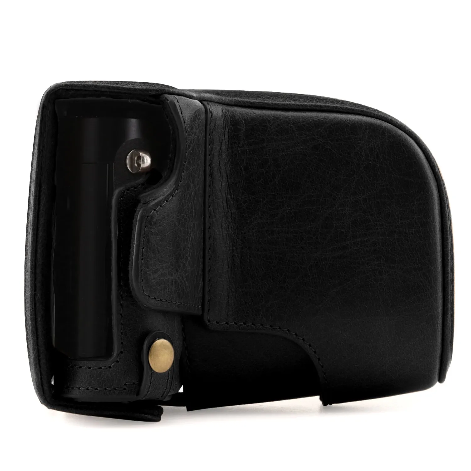 MegaGear Ever Ready custodia Leica Q Q-P Typ 116 nera pelle