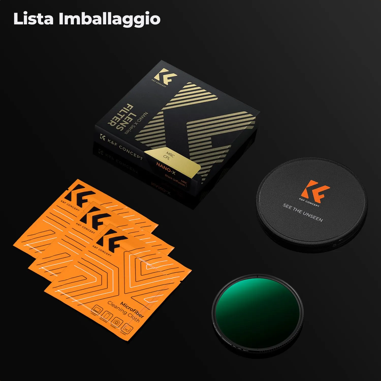 K&F Concept Nano-Xcel Filtro CPL 39mm Sottile
