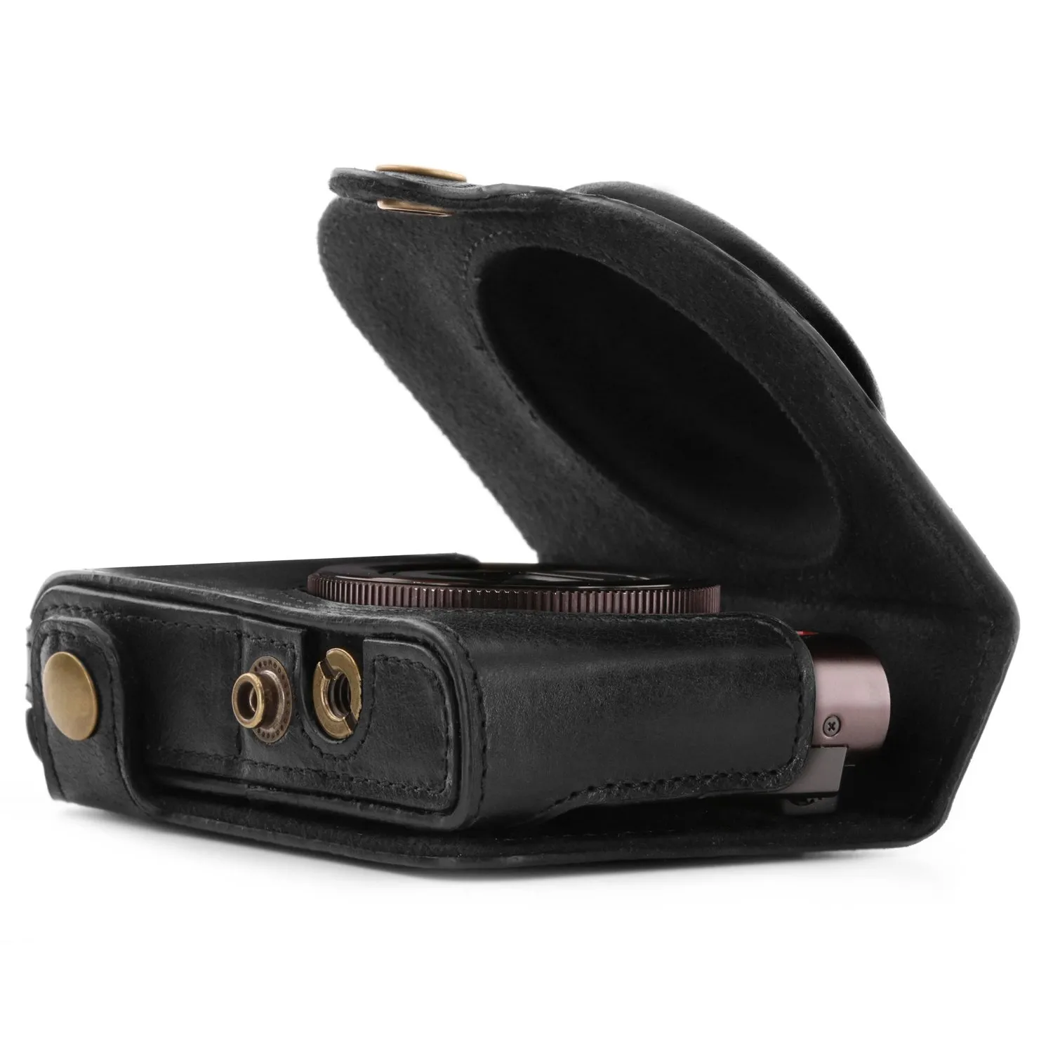 MegaGear MG1286 Ever Ready Custodia Leica C Typ112 vera pelle nera