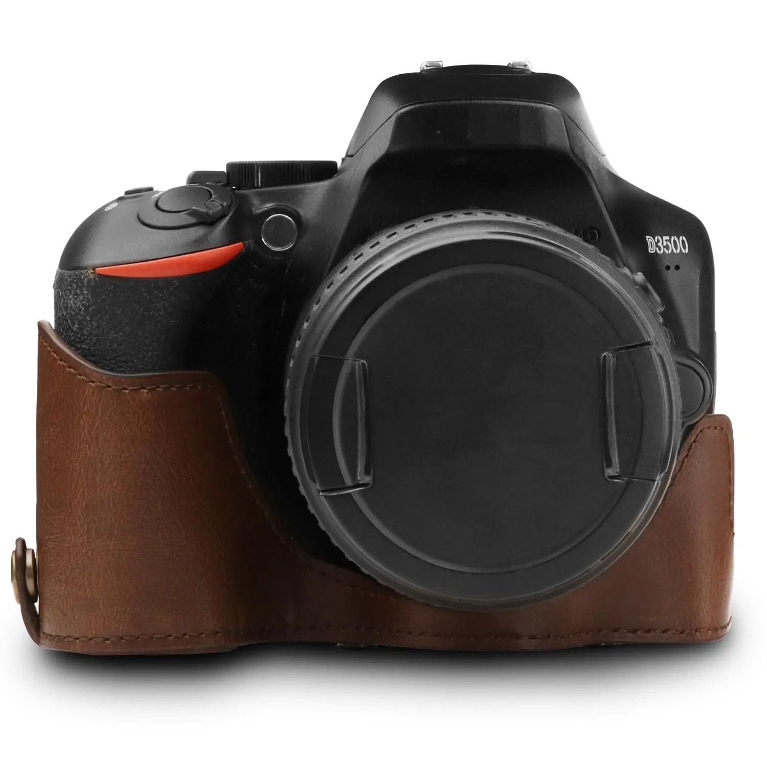 MegaGear Ever Ready custodia pelle Nikon D3500 marrone scuro
