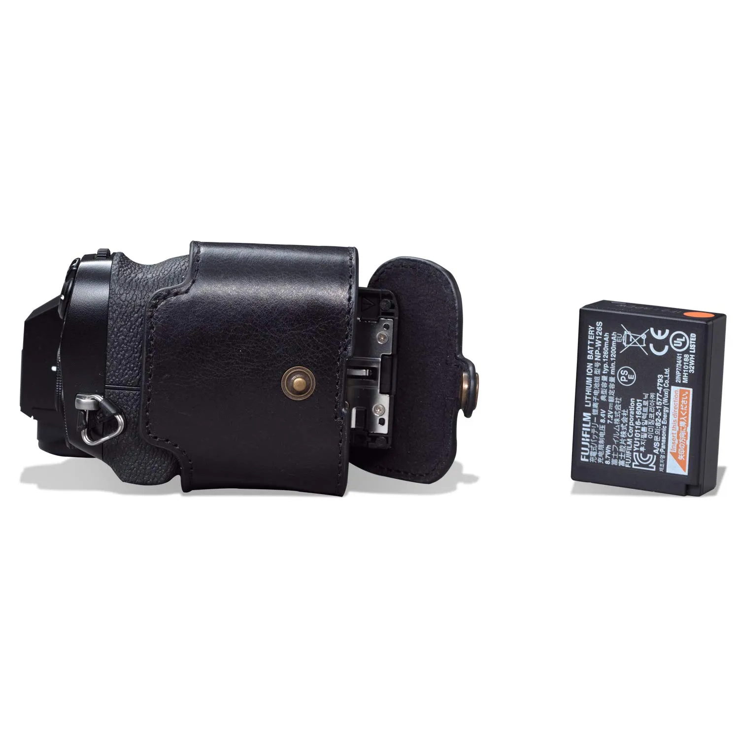 MegaGear Ever Ready X-S10 custodia vera pelle nera Fujifilm