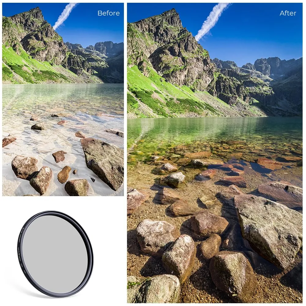 K&F Concept Nano-D Kit Filtri 67mm CPL+ND8+ND64 Vetro 24 Strati