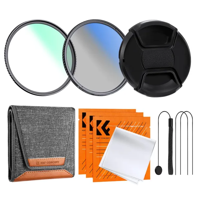 K&F Concept Nano-Klear Kit Filtri UV+CPL 37mm con Custodia