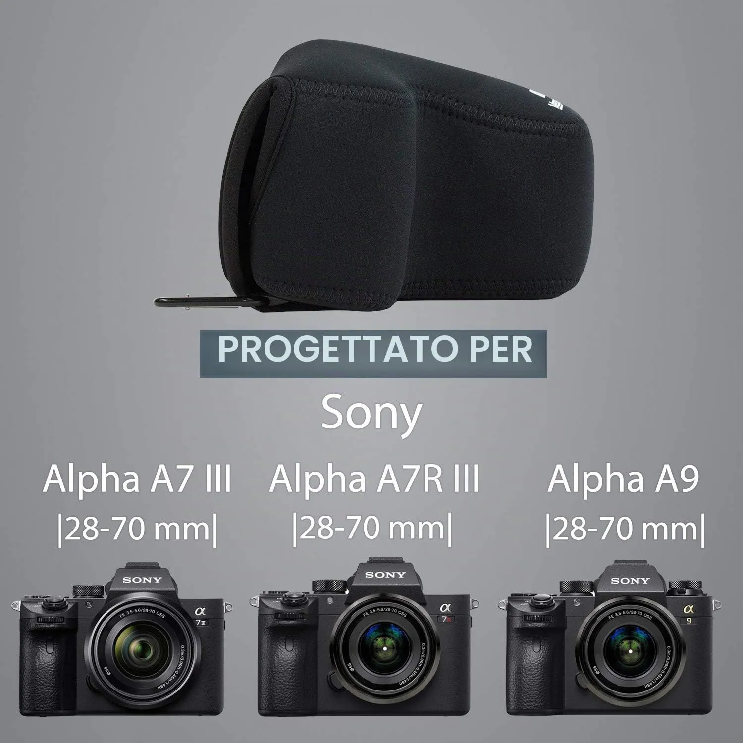 MegaGear custodia neoprene Sony A7 III nera leggera