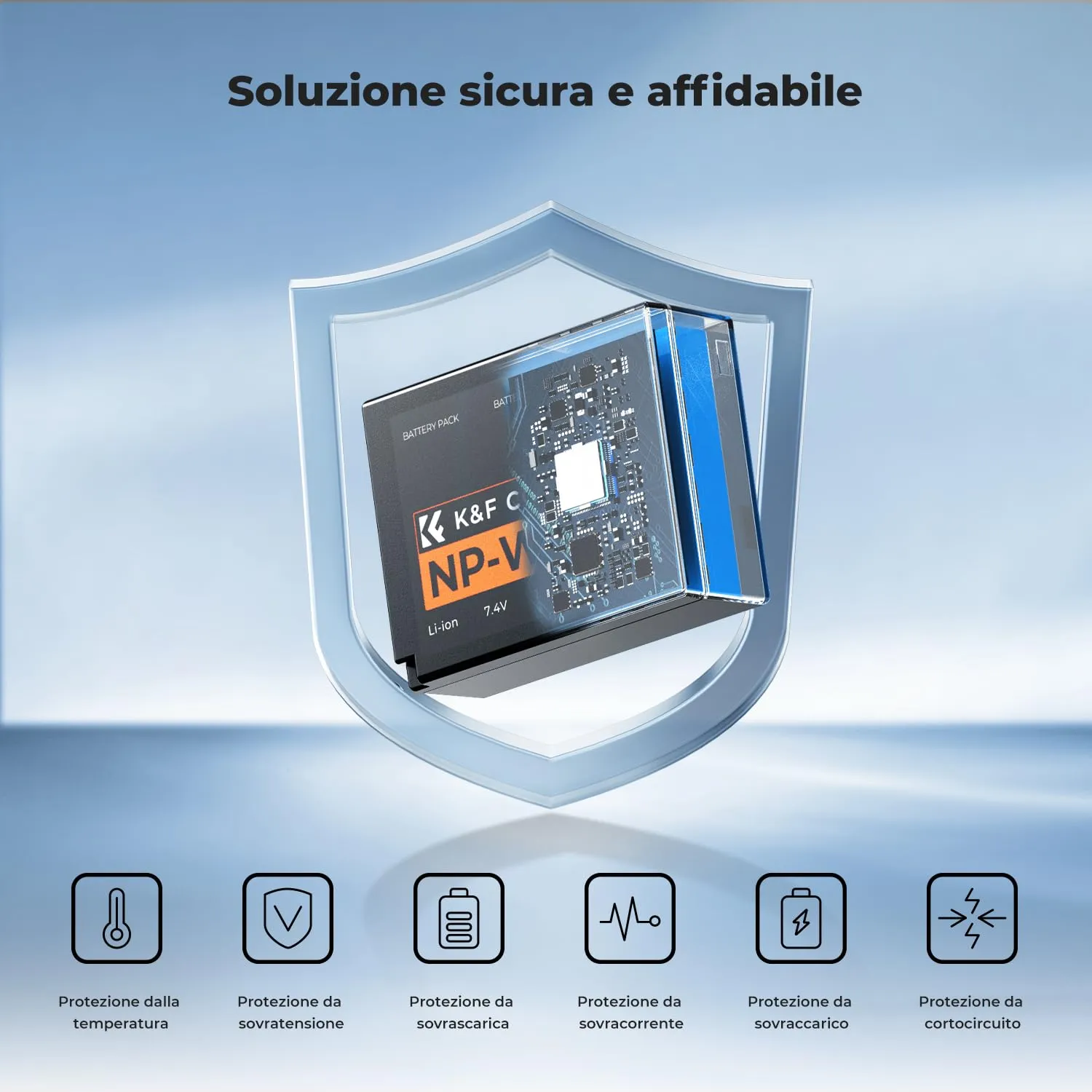 K&F Concept NP-W126 Kit 2 Batterie 1300mAh + Caricabatterie