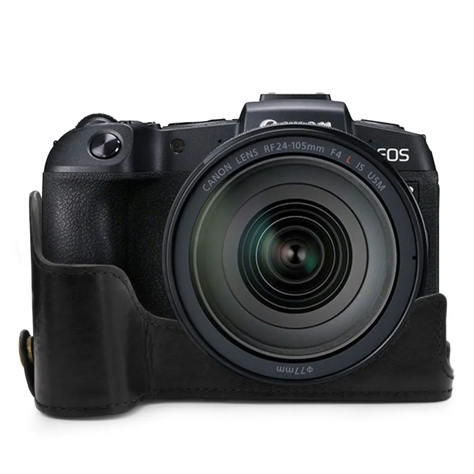 MegaGear custodia vera pelle Canon EOS RP nera ever ready