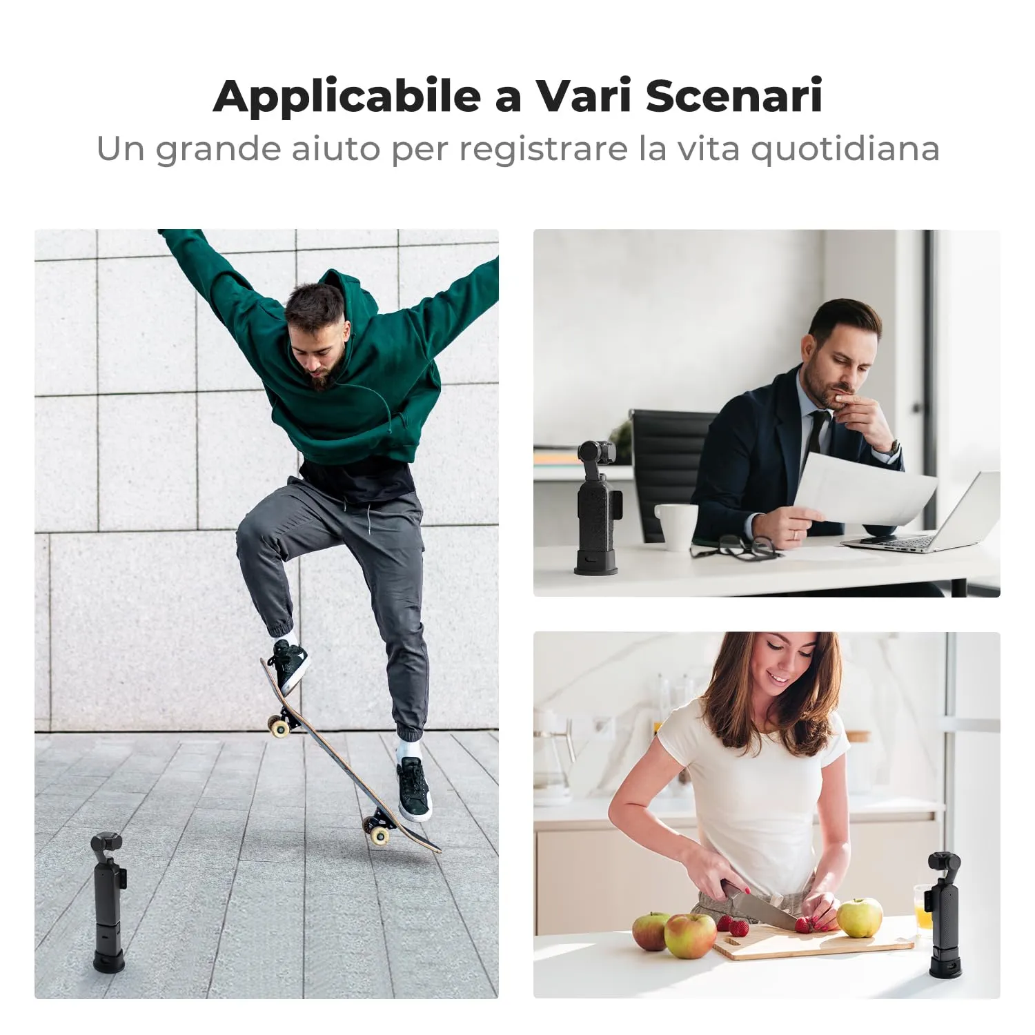 K&F Concept supporto silicone DJI Osmo Pocket 3 stand scrivania