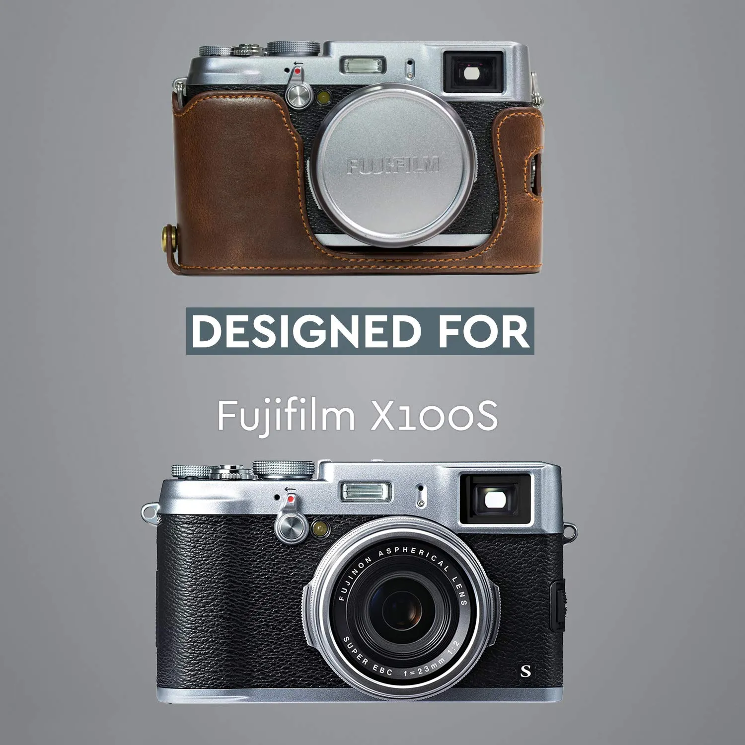 MegaGear Ever Ready Fujifilm X100S custodia ecopelle treppiede