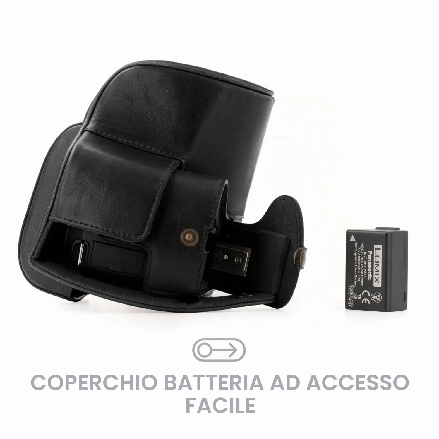 MegaGear Ever Ready MG1223 custodia fotocamera nero finta pelle