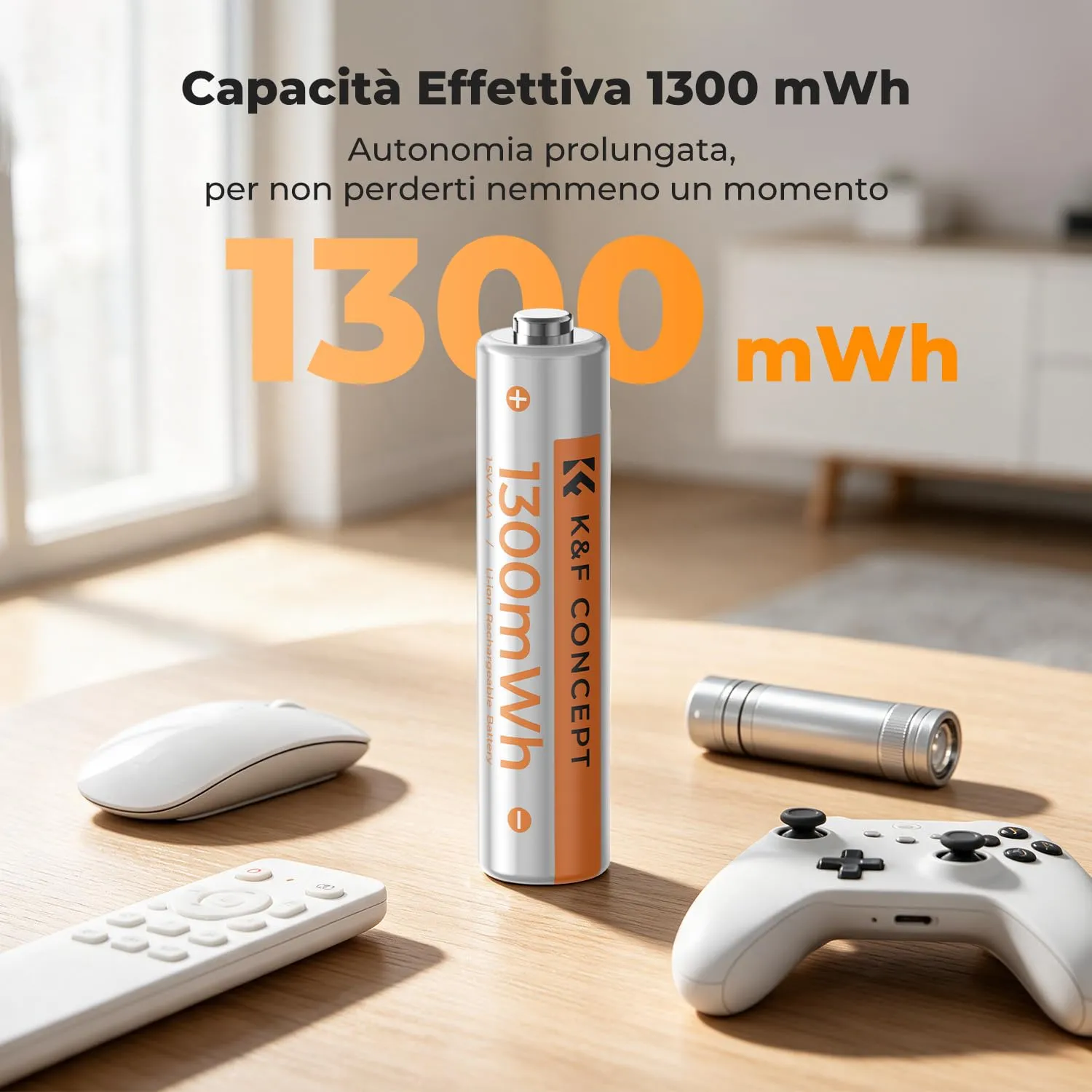 K&F Concept pile AAA litio 1,5V box 12 pezzi