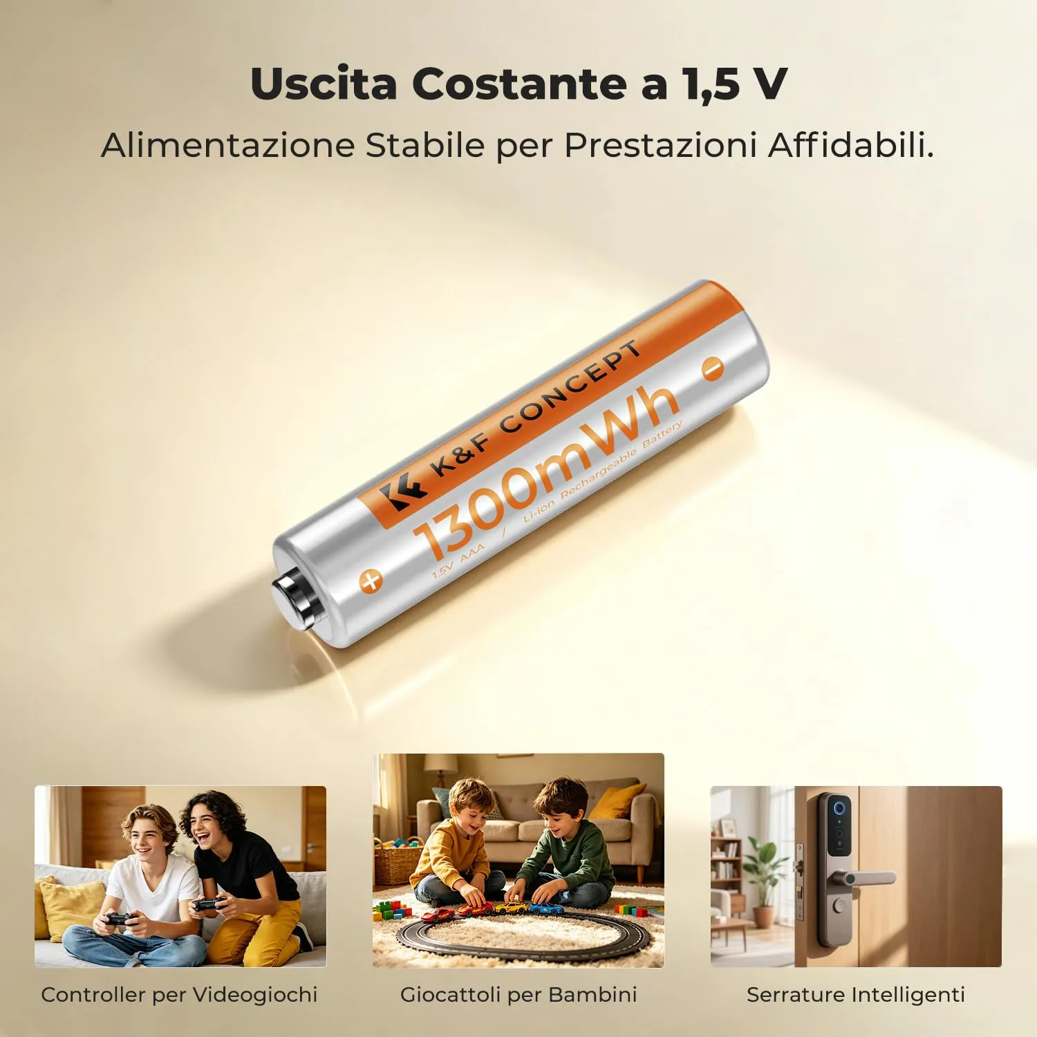 K&F Concept pile AAA litio 1,5V box 12 pezzi
