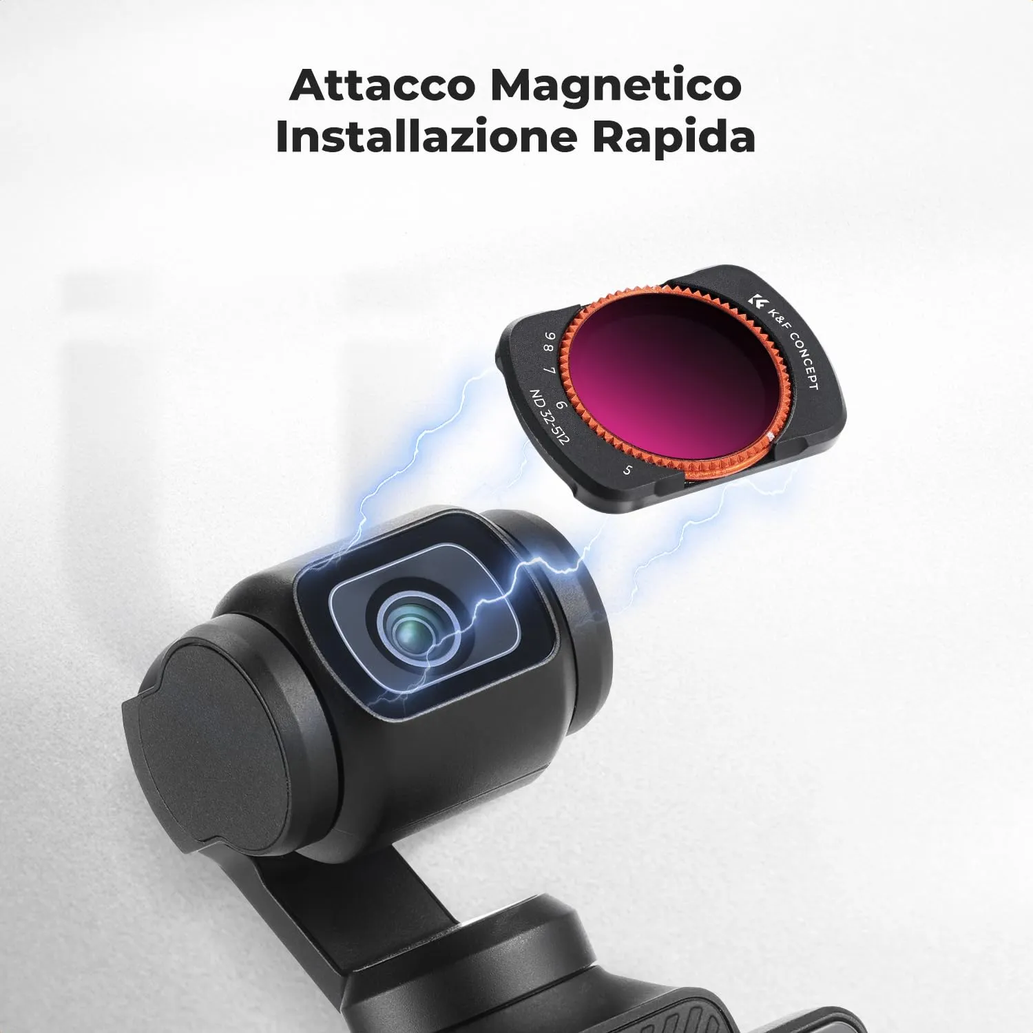 K&F Concept SerieK filtro ND32-512 Osmo Pocket magnetico
