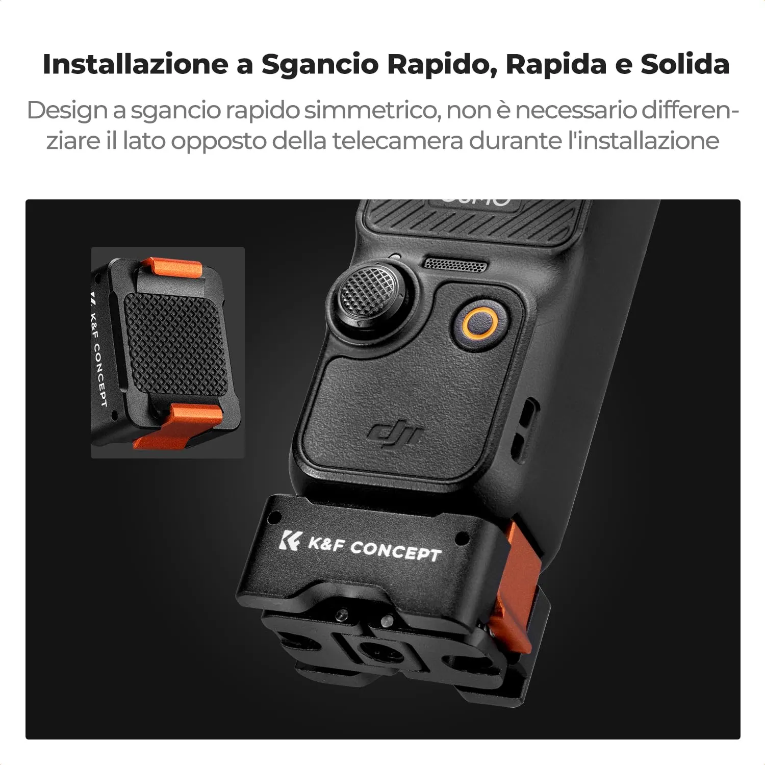 K&F Concept Supporto Pocket 3 Sgancio Rapido 2 Pezzi Arca
