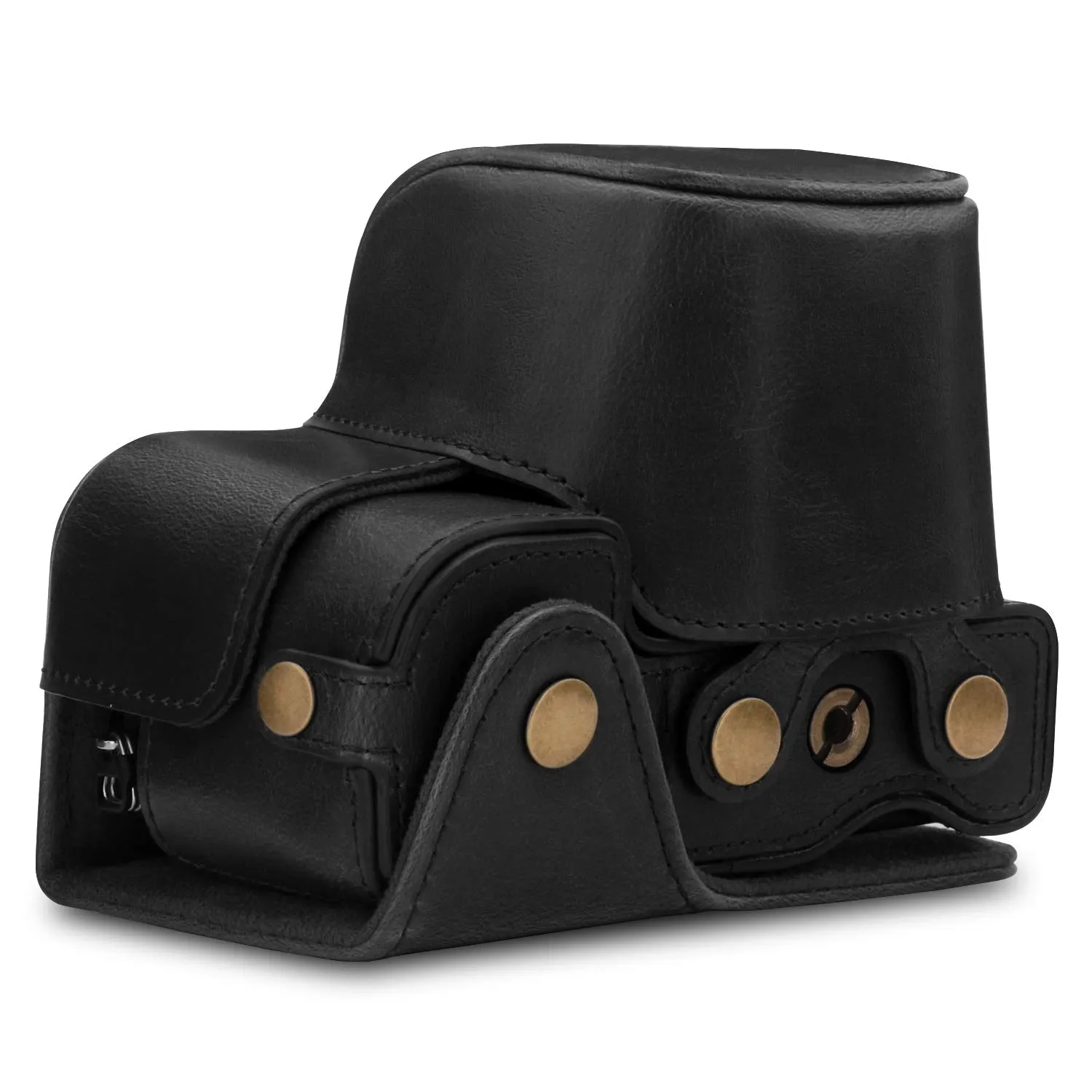MegaGear MG1651 Custodia Pelle Sony A6100 A6400 Nera