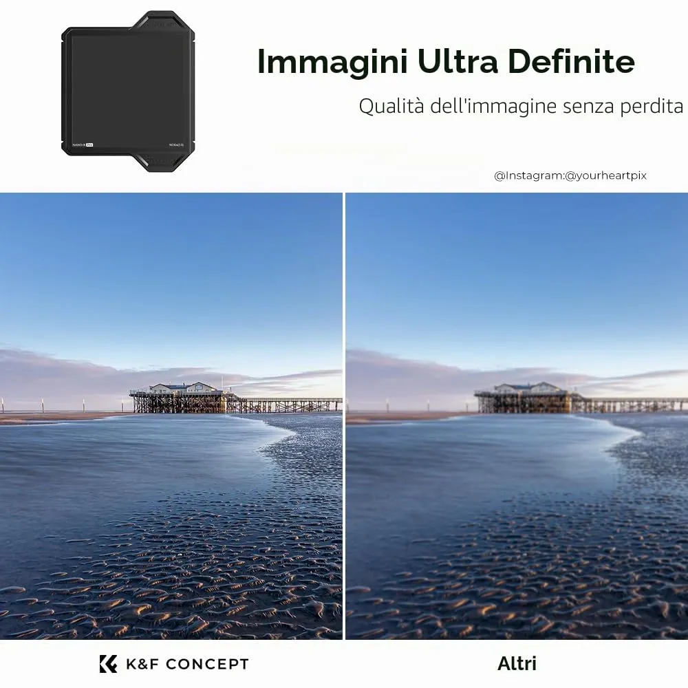K&F Concept Nano Xcel PRO filtro quadrato ND64 100x100 6 stop