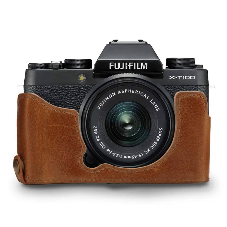 MegaGear Ever Ready custodia fotocamera X-T100 pelle marrone