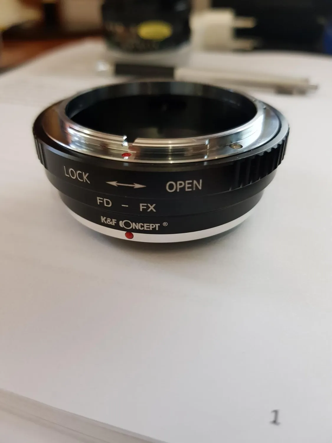 K&F Concept FD-FX adattatore obiettivi Canon FD-Fuji X manuale