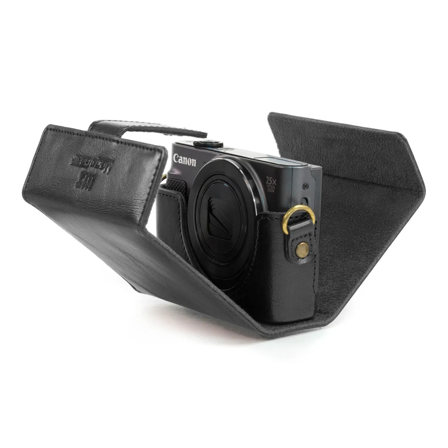MegaGear MG692 custodia Canon G9X finta pelle nera ever ready