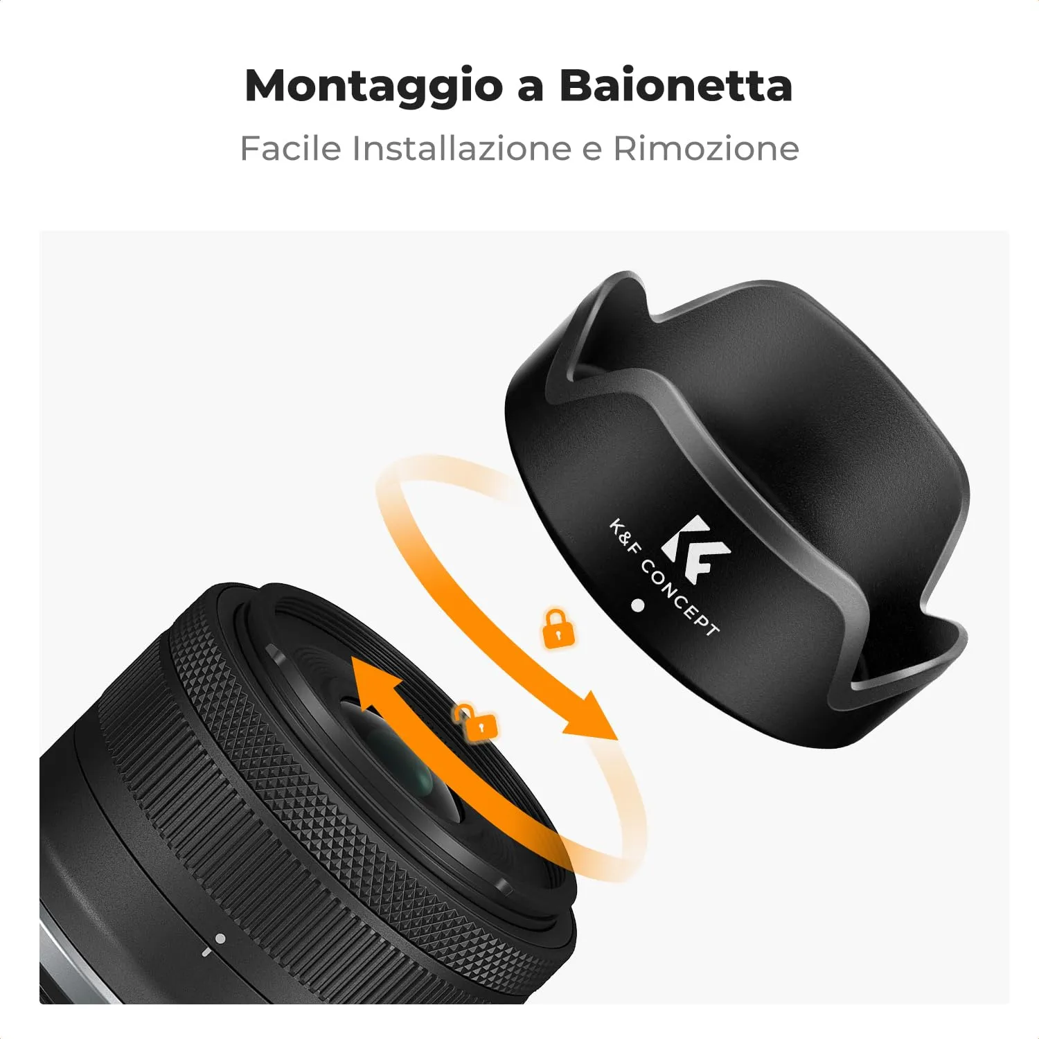 K&F Concept EW53 paraluce Canon EF-M 15-45mm RF-S