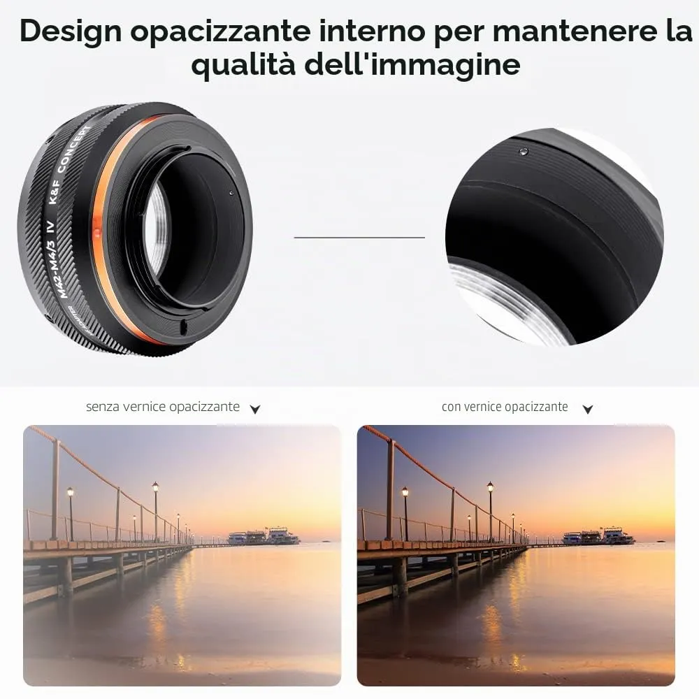 K&F Concept M42-M4/3 adattatore obiettivi manuale M42