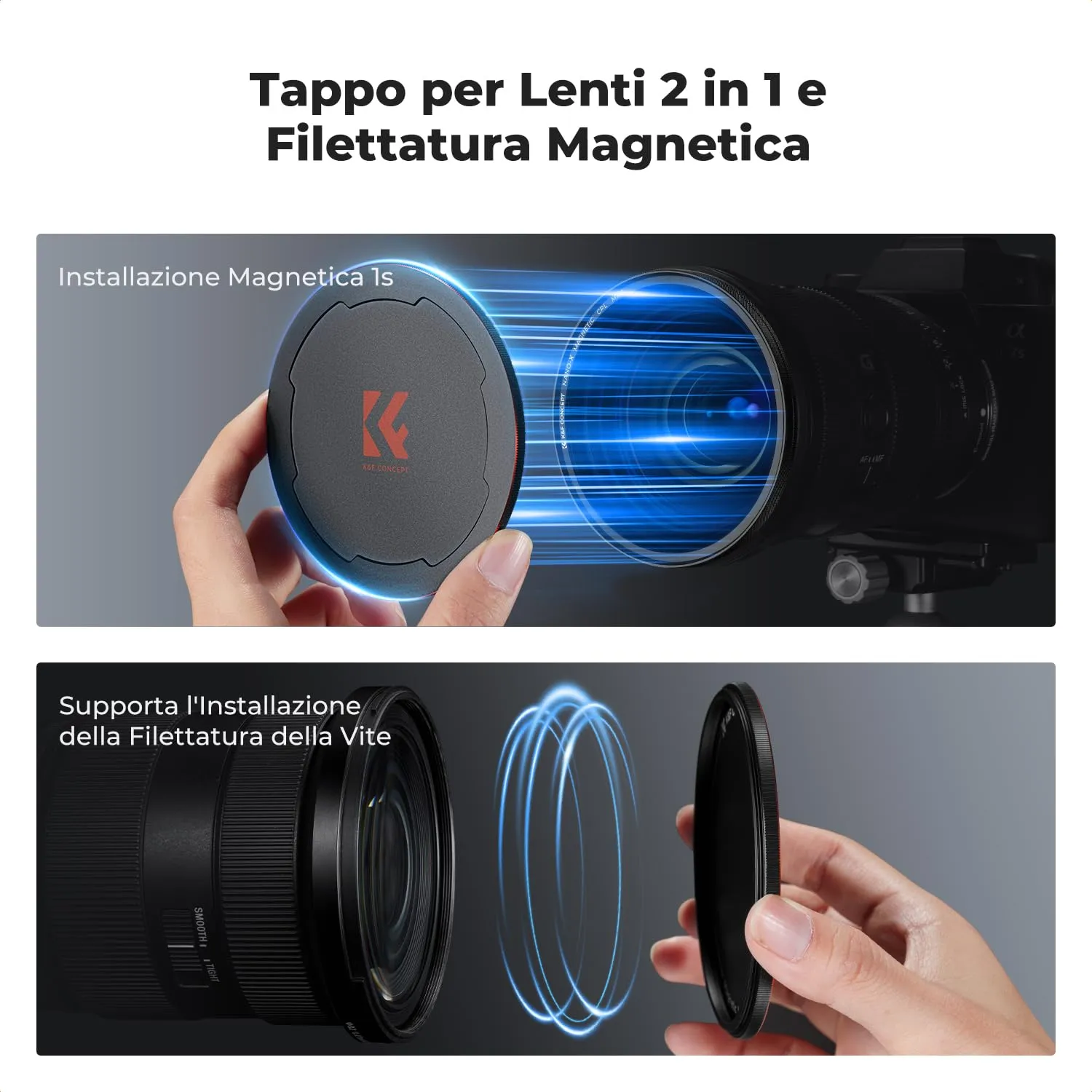 K&F Concept Nano-Xcel 82mm filtro polarizzatore magnetico