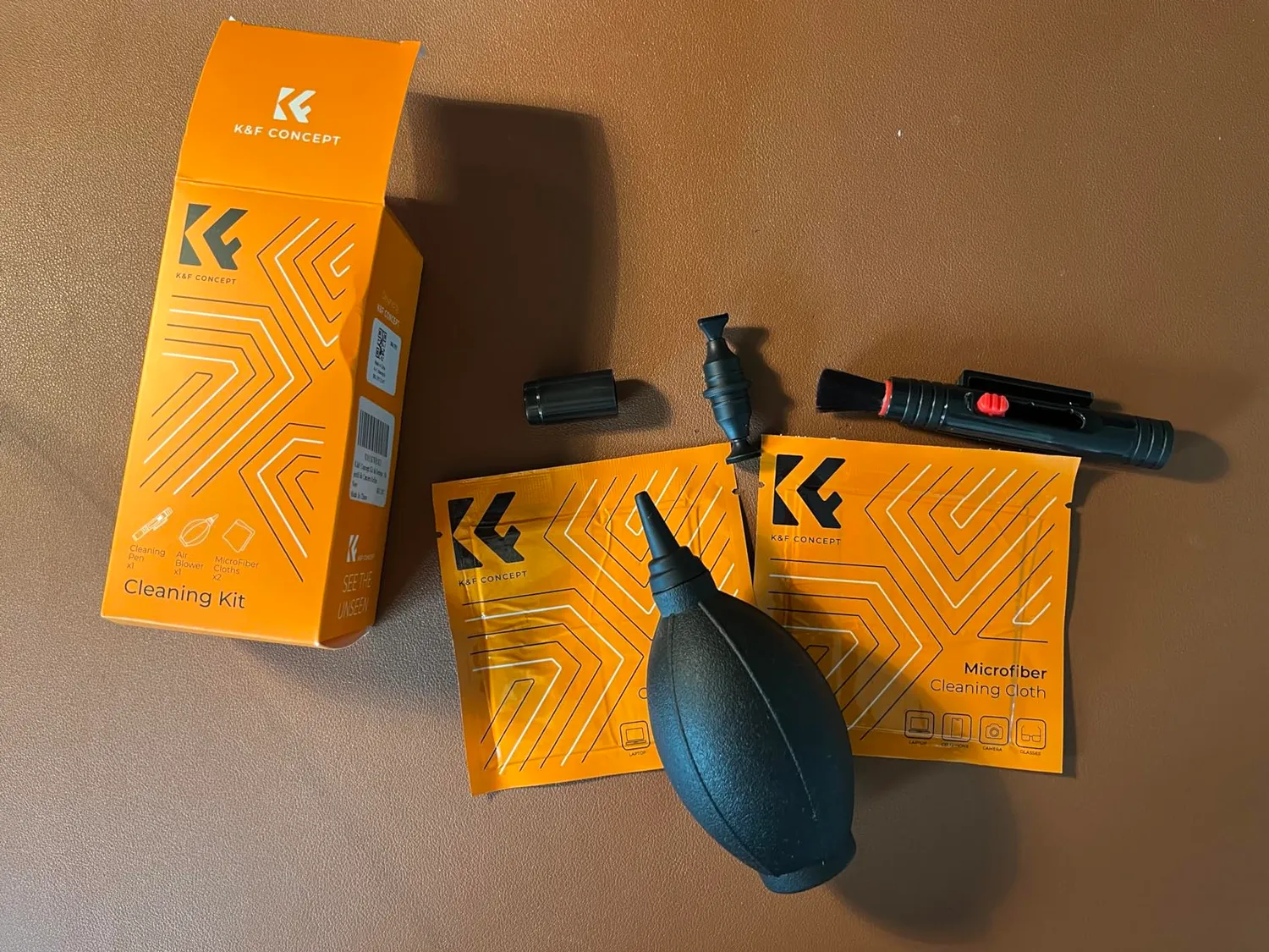 K&F Concept Travel Kit pulizia fotocamera 4 in 1 penna soffietto