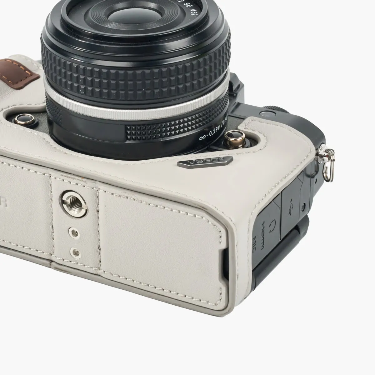 VSGO Black Snipe Nikon ZF custodia pelle grigia