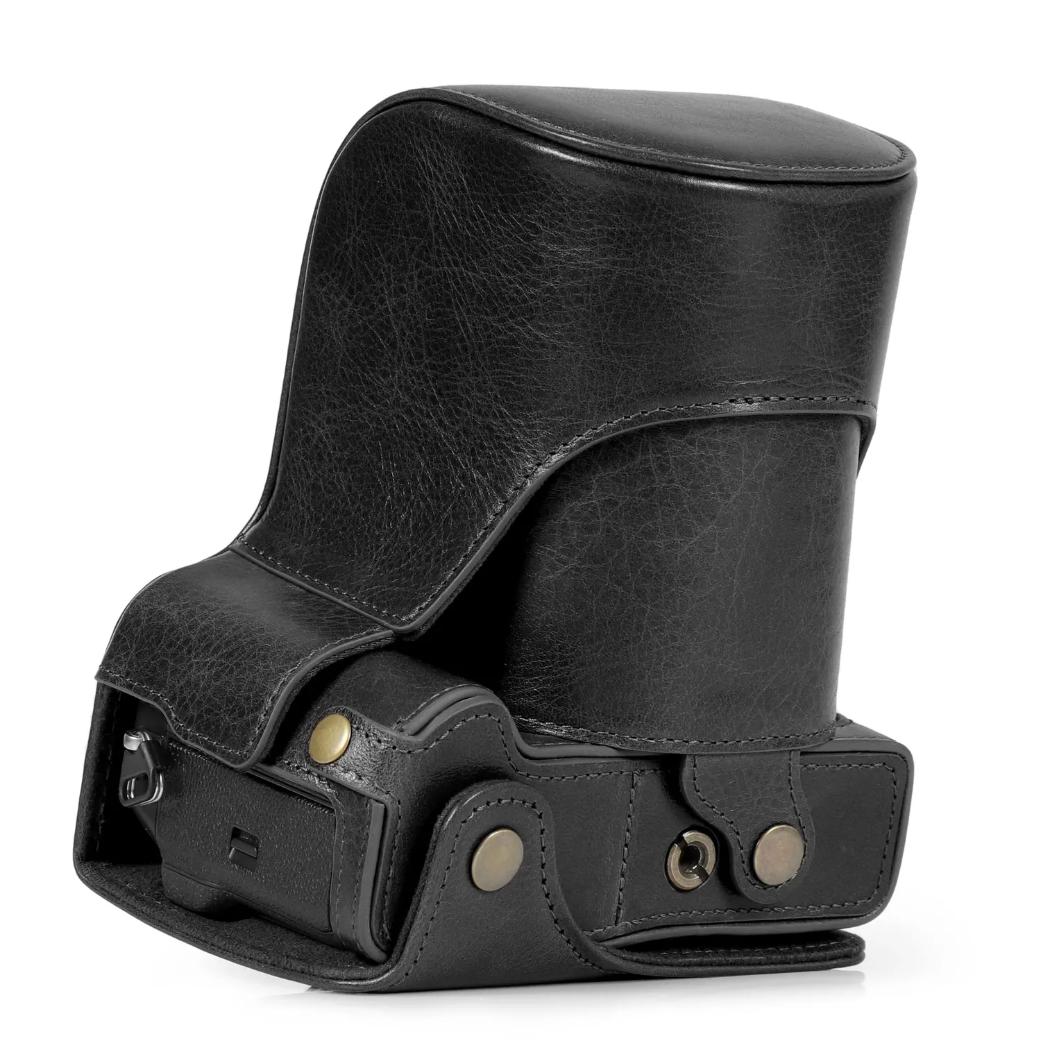 MegaGear X-T5 custodia vera pelle 16-80mm nero