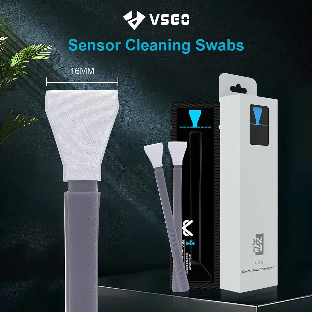 VSGO V-S02E kit pulizia sensore APS-C 12 pezzi delicato