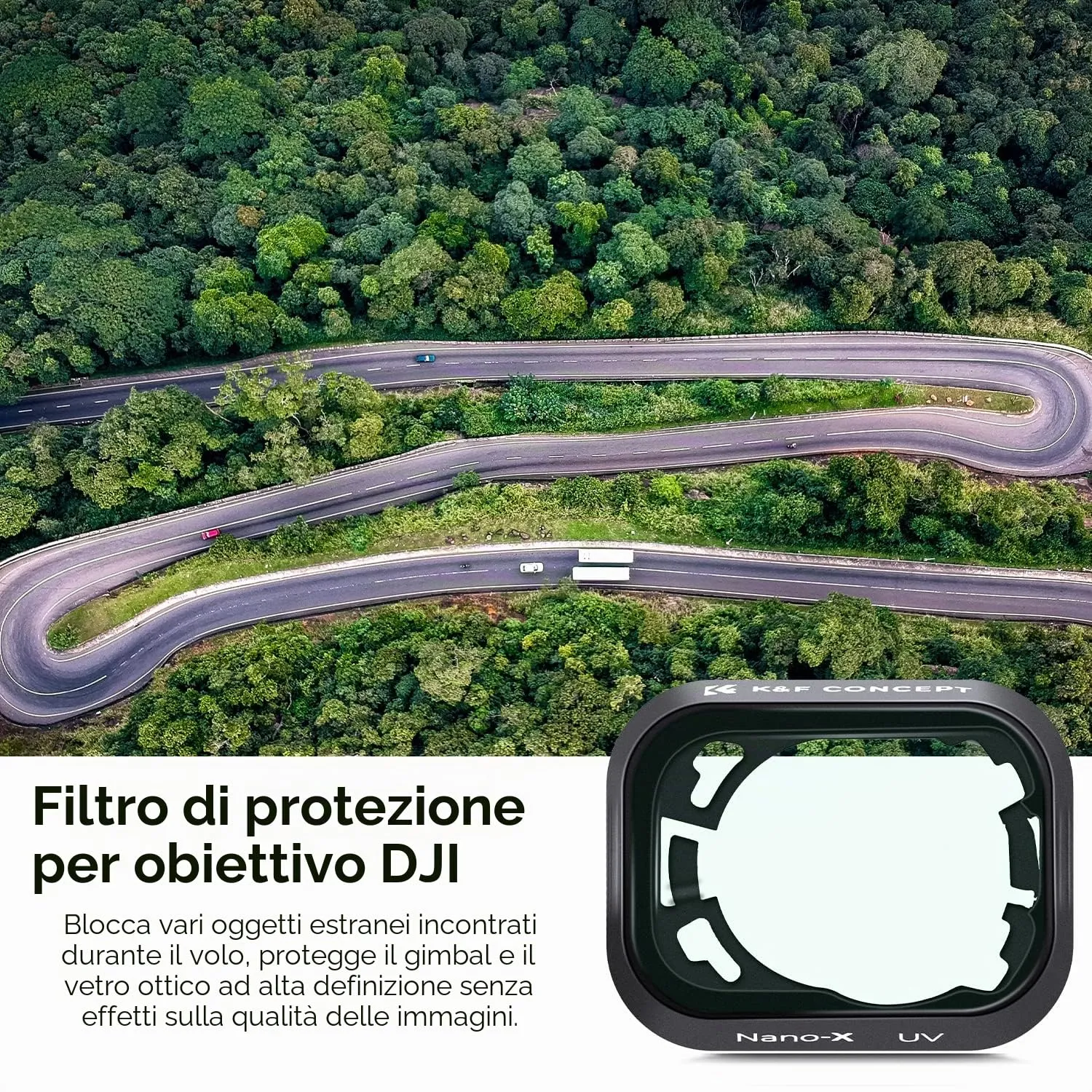 K&F Concept Mini 3 Pro filtro UV drone leggero