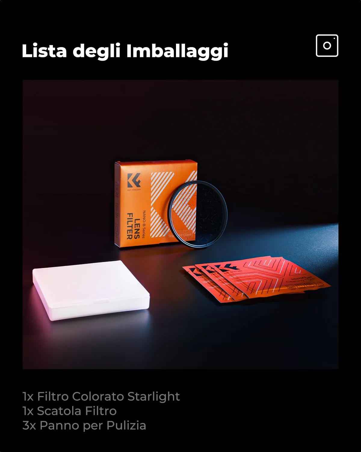 K&F Concept Nano-Basic Filtro Starlight Colorato 82mm alluminio