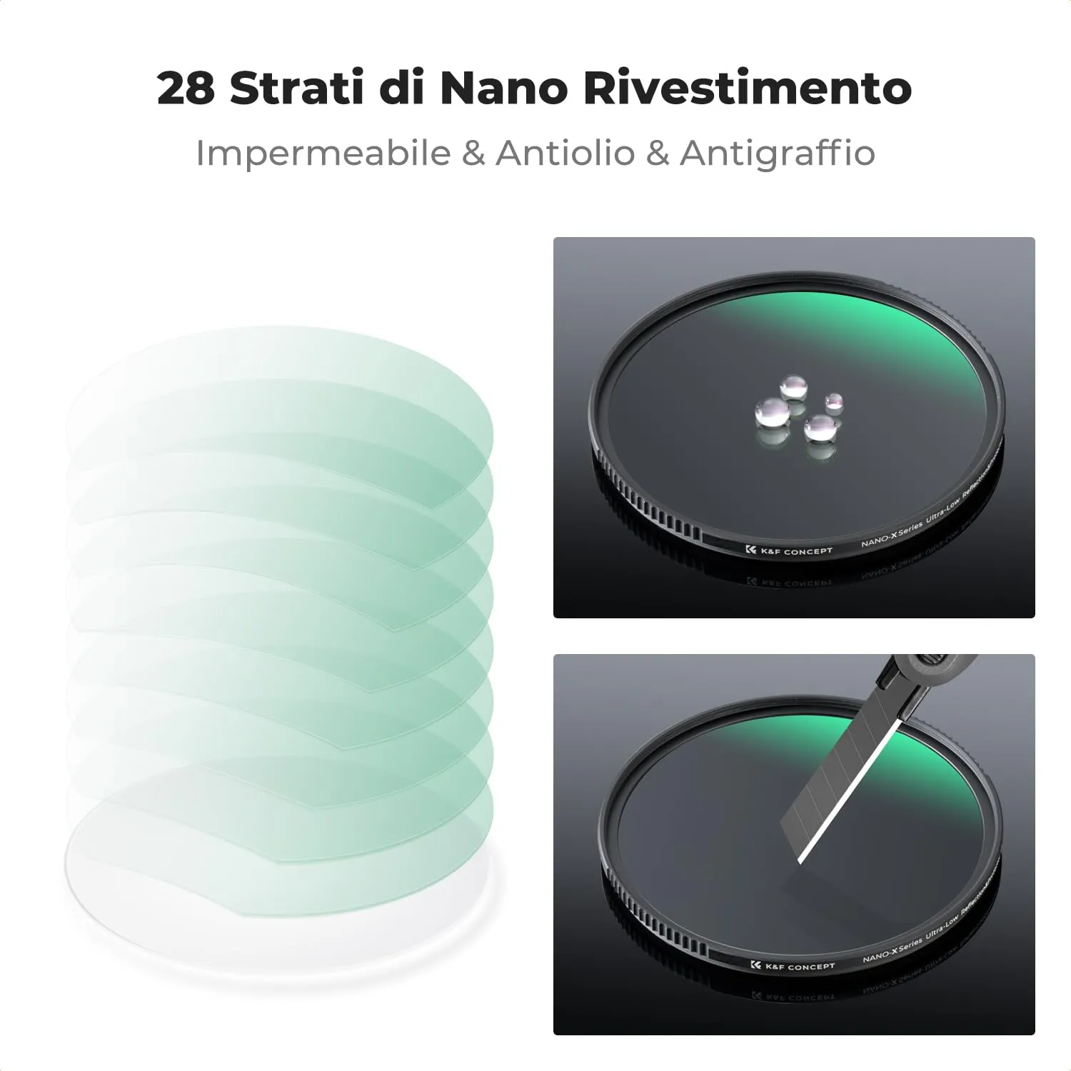 K&F Concept Nano-Xcel 67mm filtro UV antiriflesso