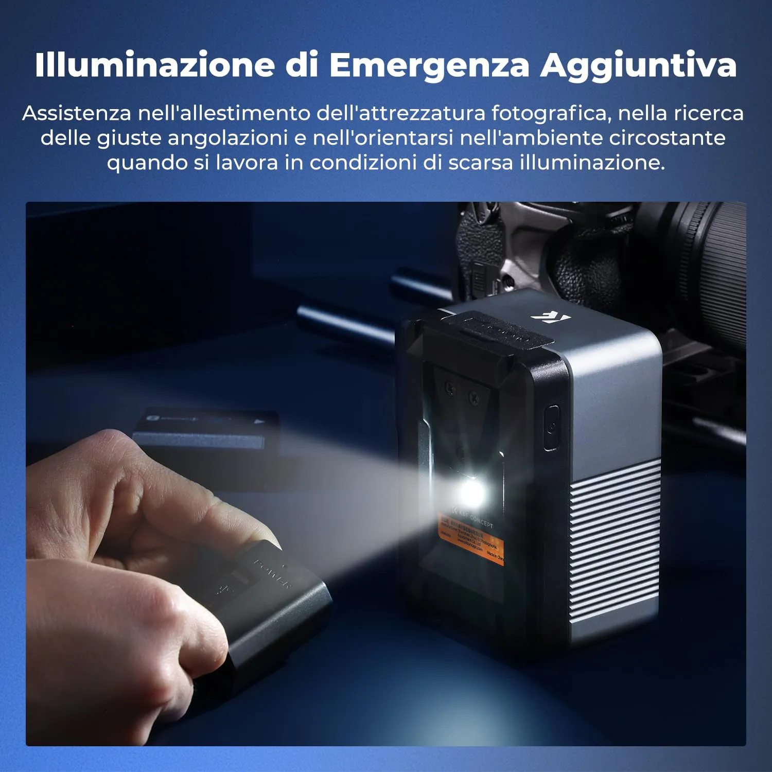 K&F Concept V-Mount 99Wh Mini batteria nera 14,8V video